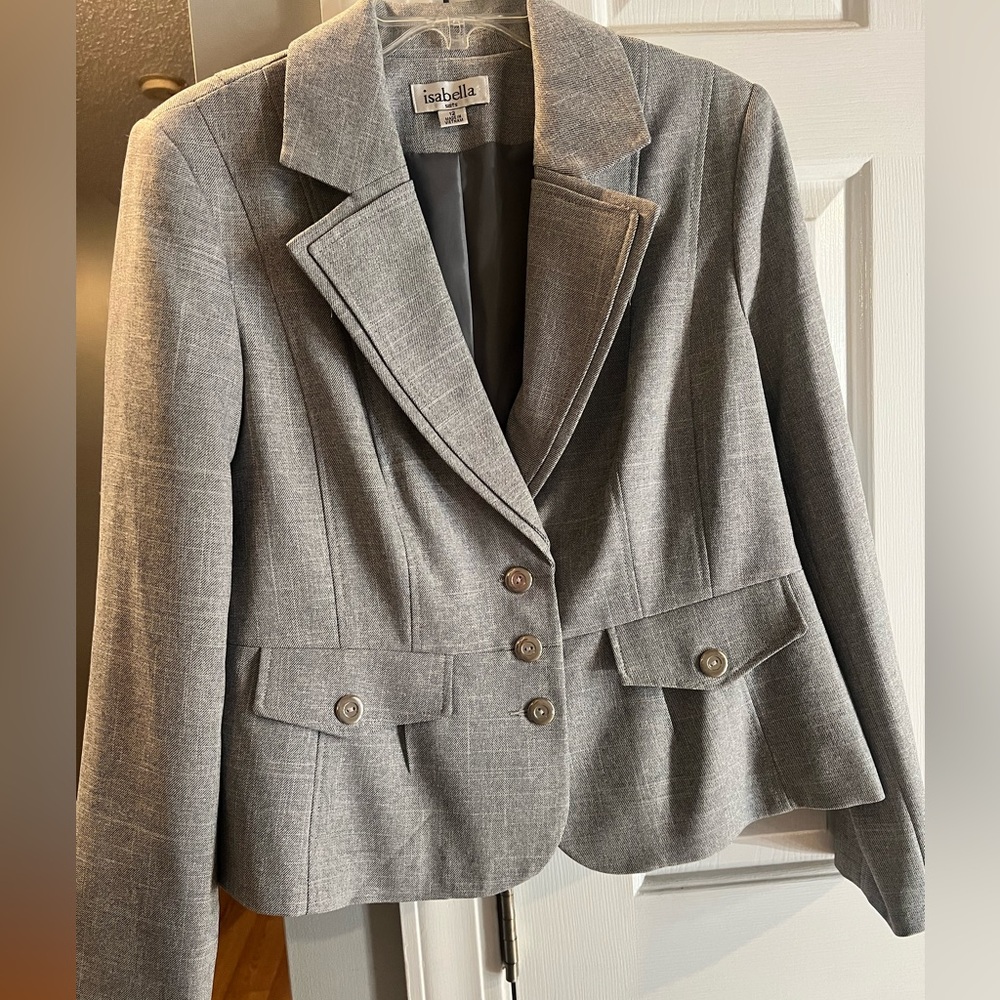Gray jacket and skirt size 12